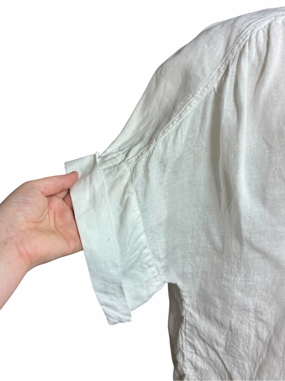 J. Crew Relaxed Fit Short Sleeve Baird McNutt Irish Linen Shirt Women's XL - Picture 3 of 10